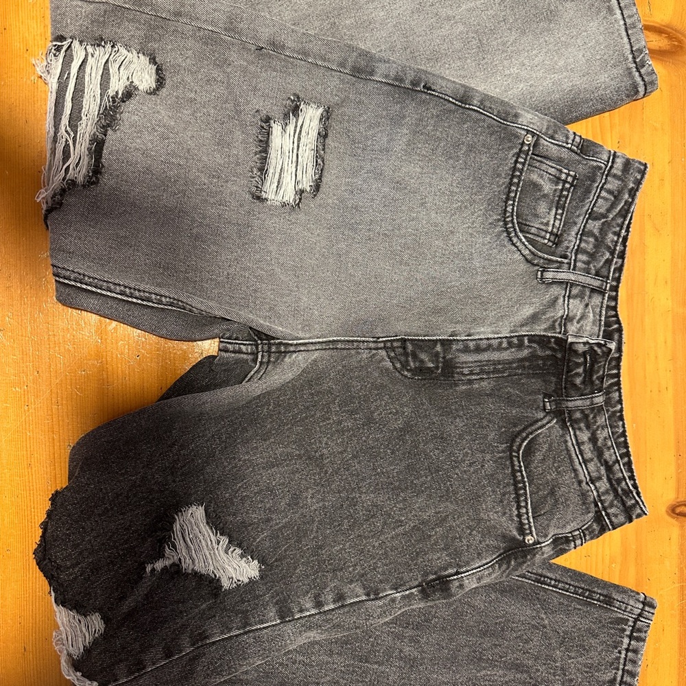 SHEIN Charcoal Denim Shorts